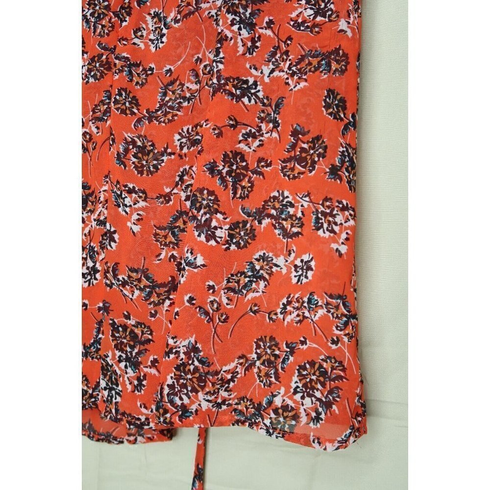 Urban Outfitters Pins and Needles Mini Dress Red Orange Floral Women's Small - Picture 10 of 11